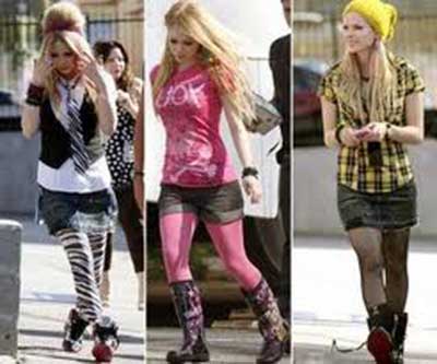 avril lavigne meia calça colorida