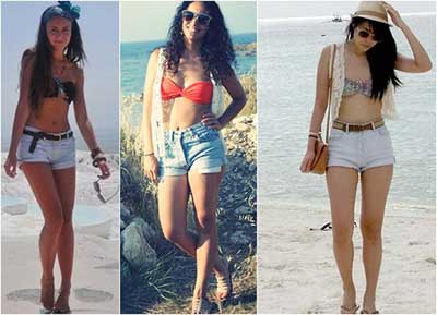 na praia1 looks com shorts