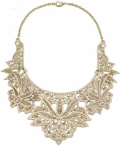 Maxi colar de renda maxi com renda