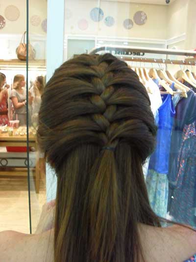 penteado trança de raiz