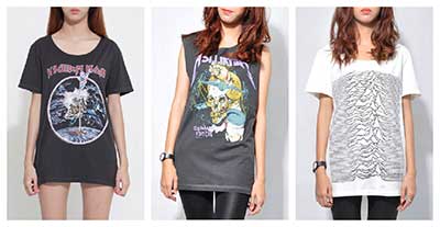 camisetas de banda modelos de camisetas femininas de banda
