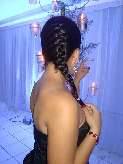 penteado com trança