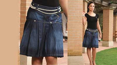 tendências de saias jeans