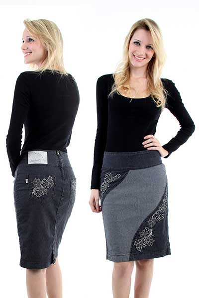 imagem de saia jeans