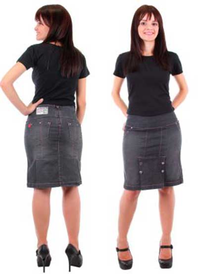 fotos de saias jeans