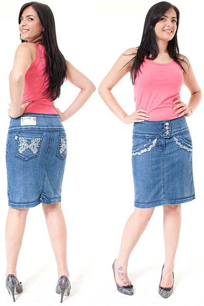 imagens de saias jeans