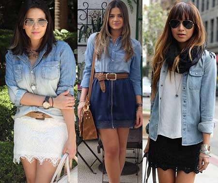 modelos de saia jeans