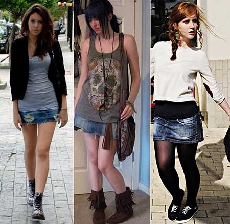 como usar saia jeans