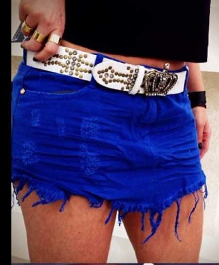 modelo de saia jeans de bico