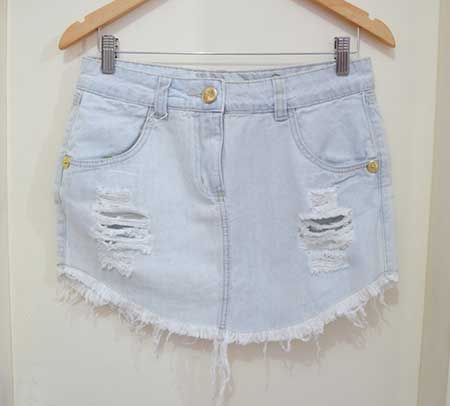 fotos de saia jeans de bico