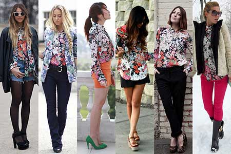 Camisas com estampa floral 1 fotos de roupas femininas
