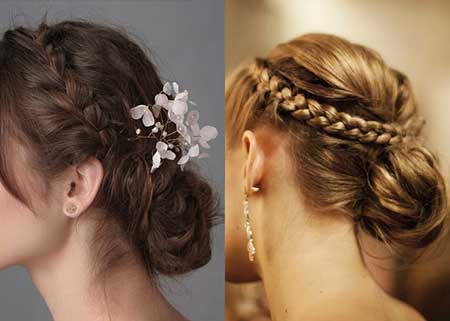 com trança penteado para madrinha