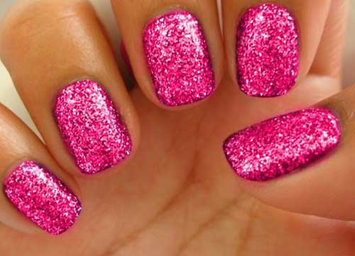 unhas com brilho decoradas