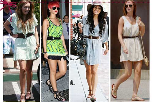 looks com vestidos com cinto