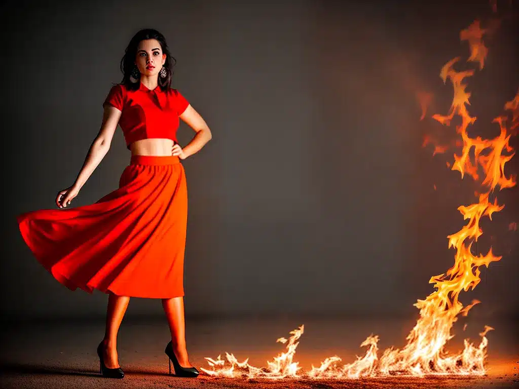 Dicas dicas de estilo para saias com estampas de fogo 4