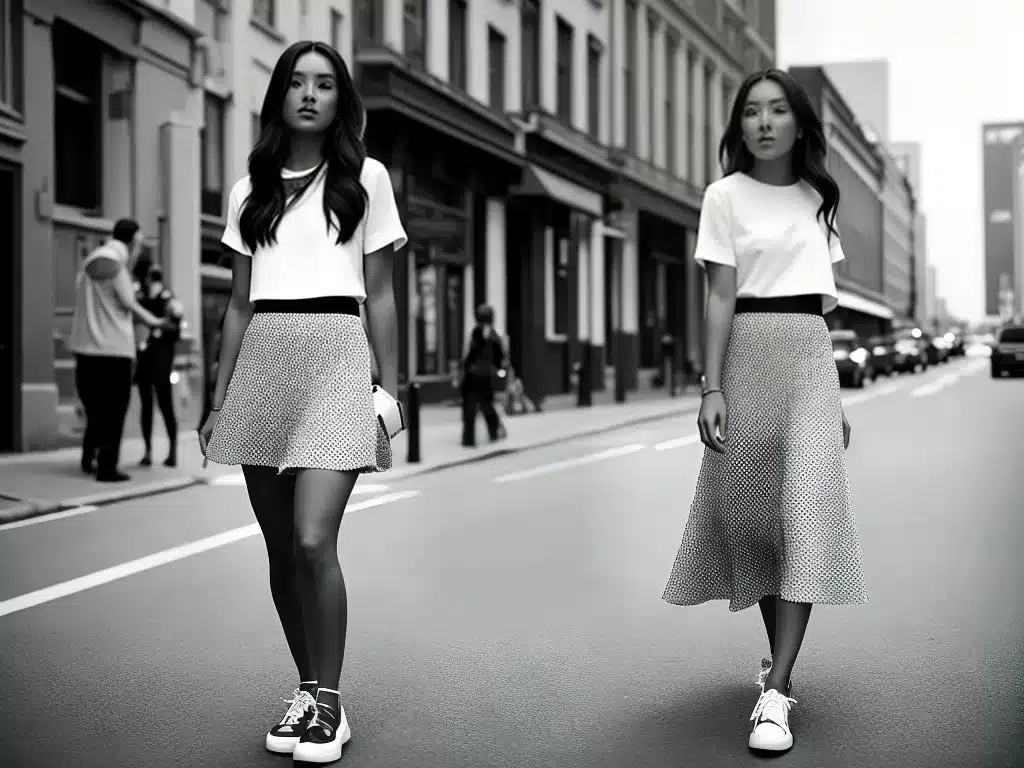 Fotos a influencia das saias na moda monocromatica 4