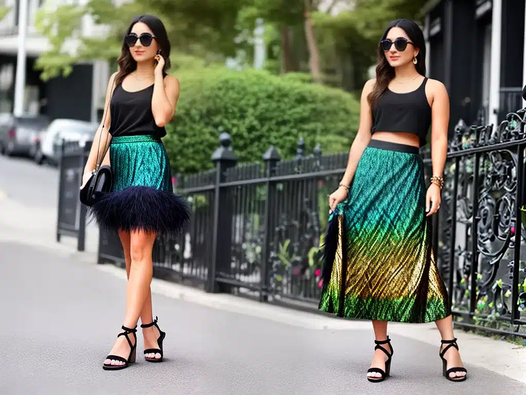 Fotos dicas de estilo saias estampas penas
