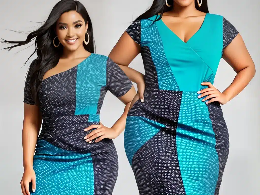 Fotos estampas geometricas moda plus size