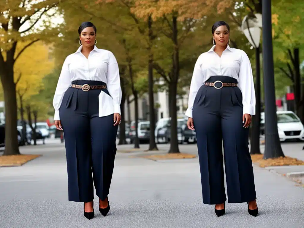 Fotos moda plus size combinando tipos de calcas 4