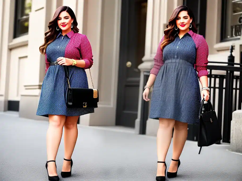 Fotos moda plus size estampas xadrez 3