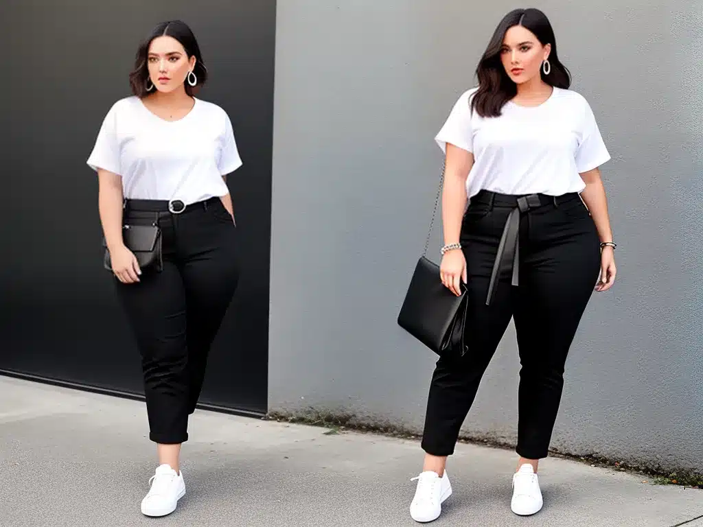 Fotos montando look plus size com pecas basicas 3 Fotos montando look plus size com pecas basicas 3