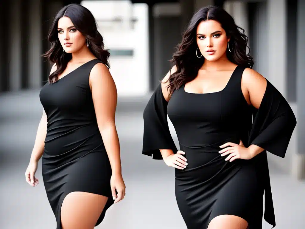 Fotos roupas plus size cortes assimetricos 3