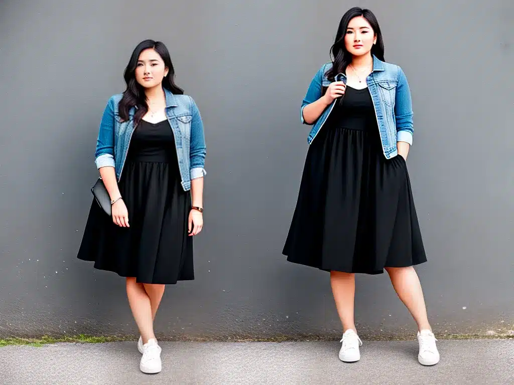 Fotos usando estilo minimalista no corpo plus size