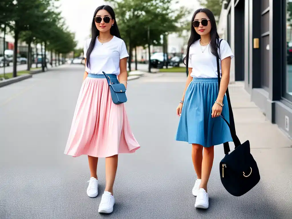 Ideias como combinar saias com diferentes tipos de blusas Ideias como combinar saias com diferentes tipos de blusas