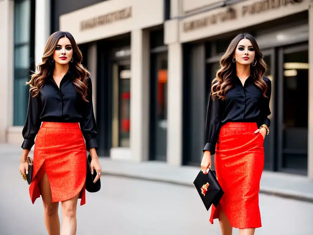 Ideias dicas de estilo para saias com estampas de fogo 3