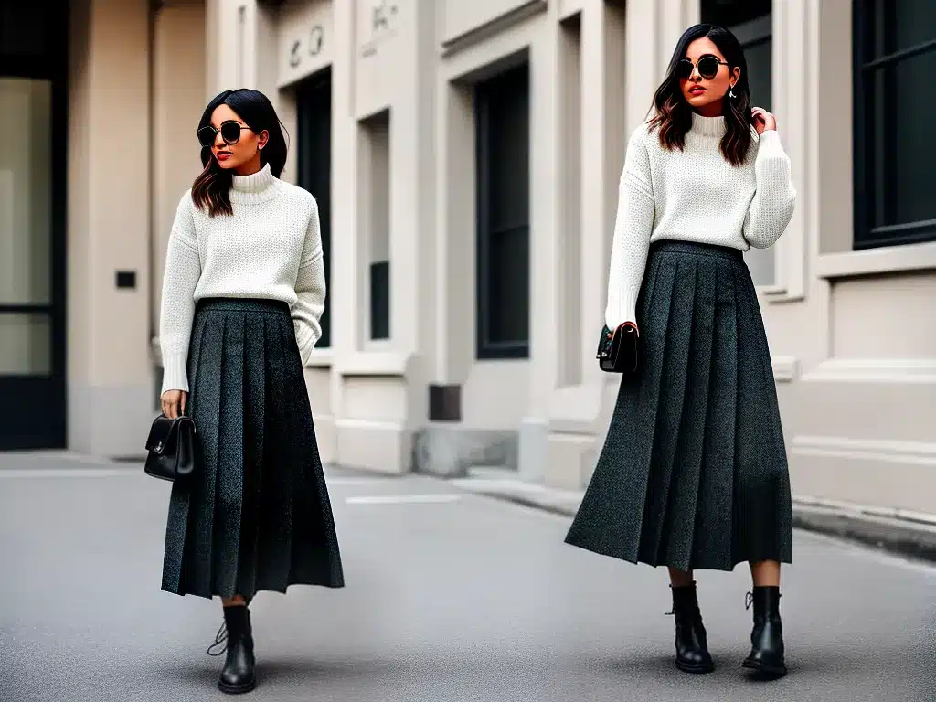 Ideias dicas de estilo saias pregas invertidas 3 1 Ideias dicas de estilo saias pregas invertidas 3 1