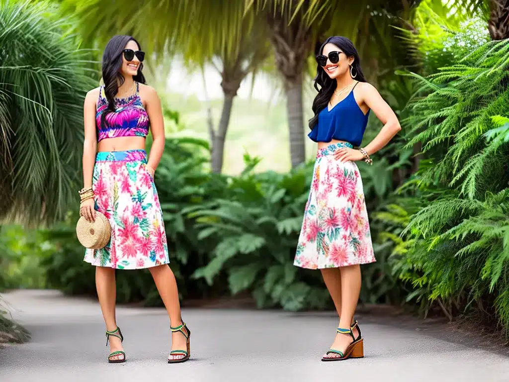 Ideias dicas estilo saias estampas tropicais 3