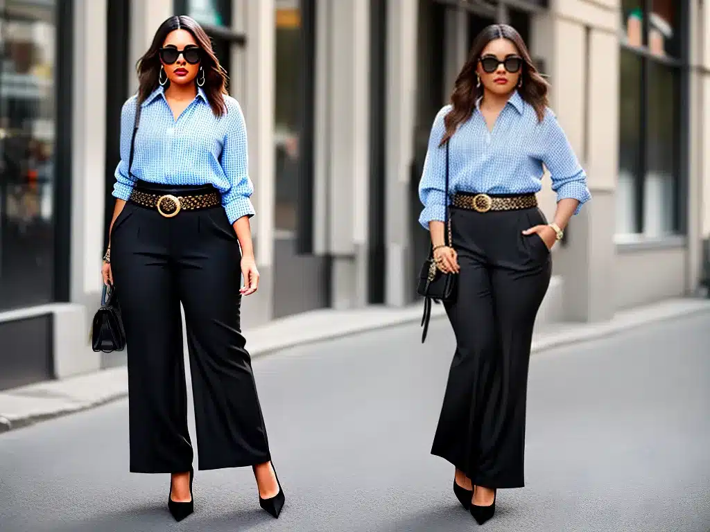 Ideias moda plus size combinando tipos de calcas