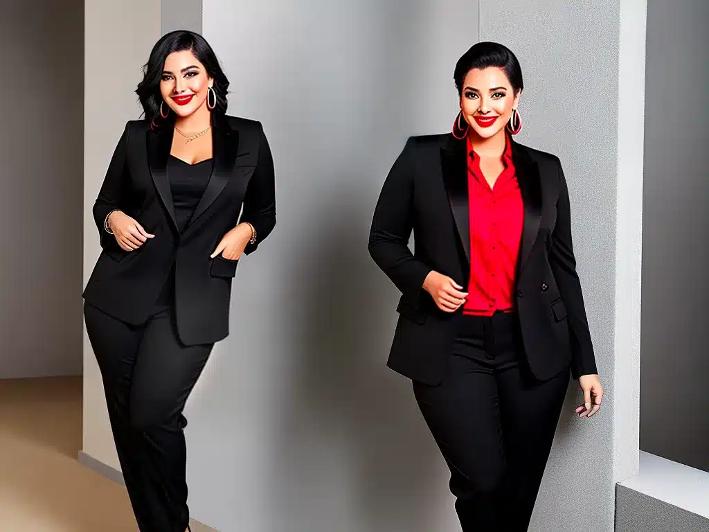 Ideias plus size alfaiataria combinacao 3