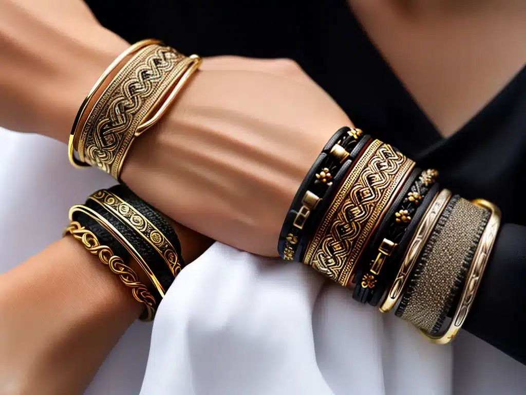 Ideias pulseiras de couro visual despojado moderno 3