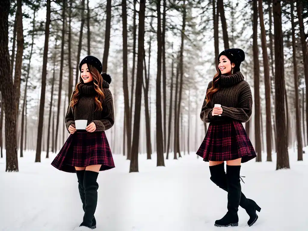 Ideias saias botas combinacao inverno 2 Ideias saias botas combinacao inverno 2