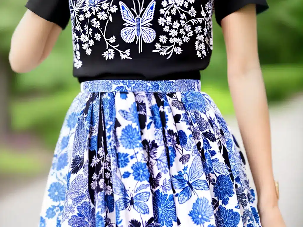 Imagens dicas estilo saias estampas insetos 2