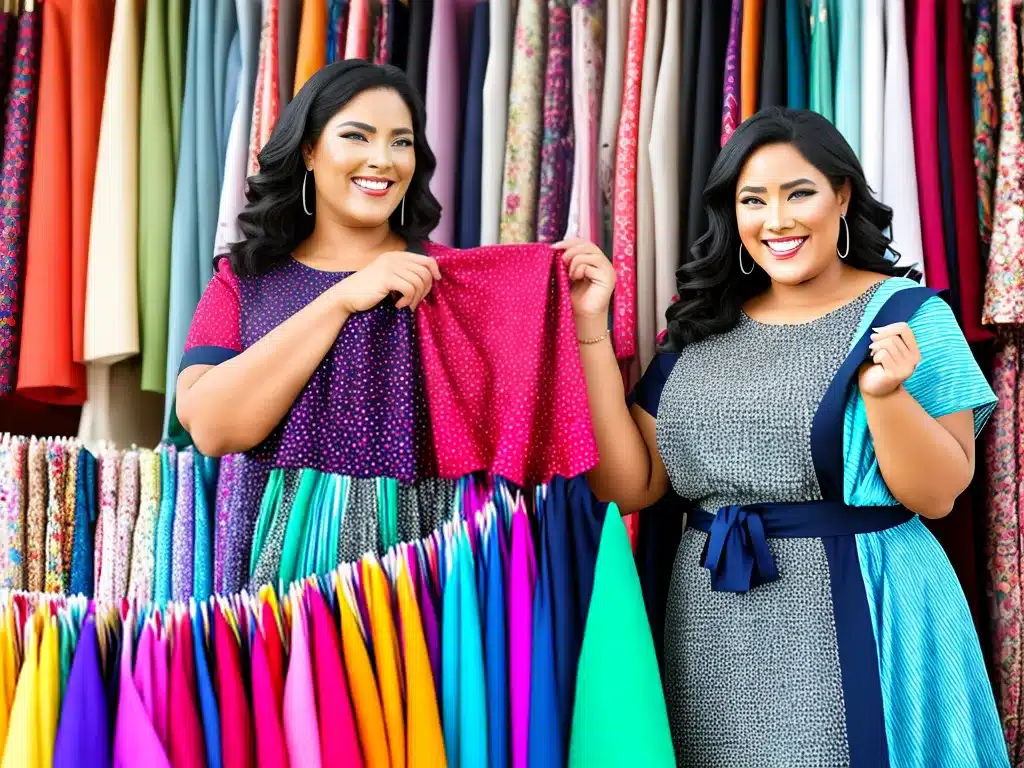 Imagens escolher melhor tecido roupas plus size