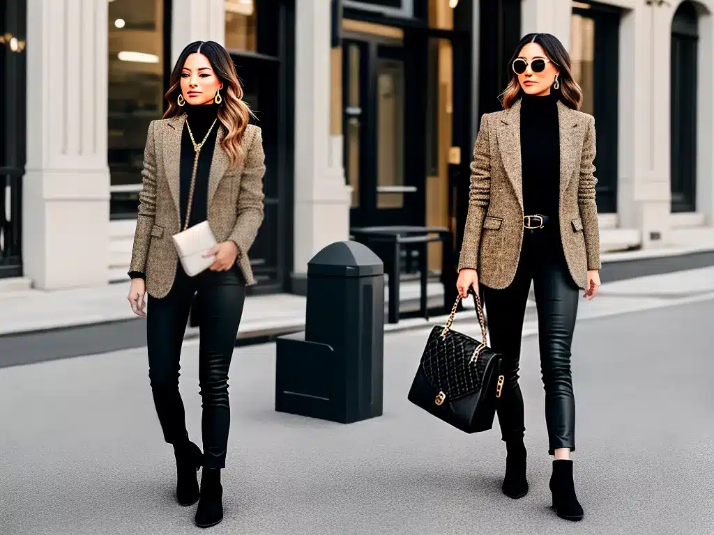 Imagens look tweed