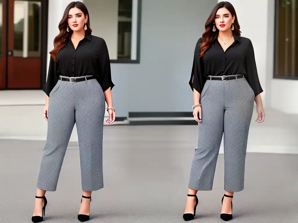 Imagens moda plus size combinando tipos de calcas 3