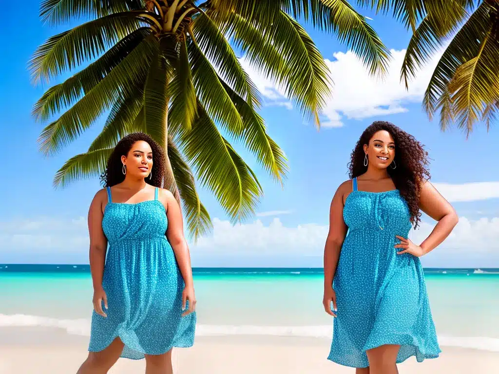 Imagens moda plus size estampas paisagens cenarios 3