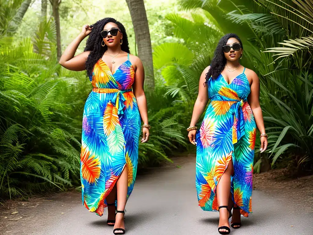 Imagens moda plus size estampas tropicais 2 Imagens moda plus size estampas tropicais 2
