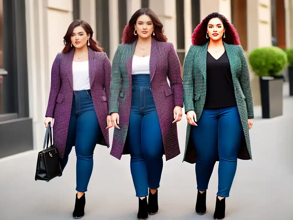 Imagens moda plus size estampas xadrez 4