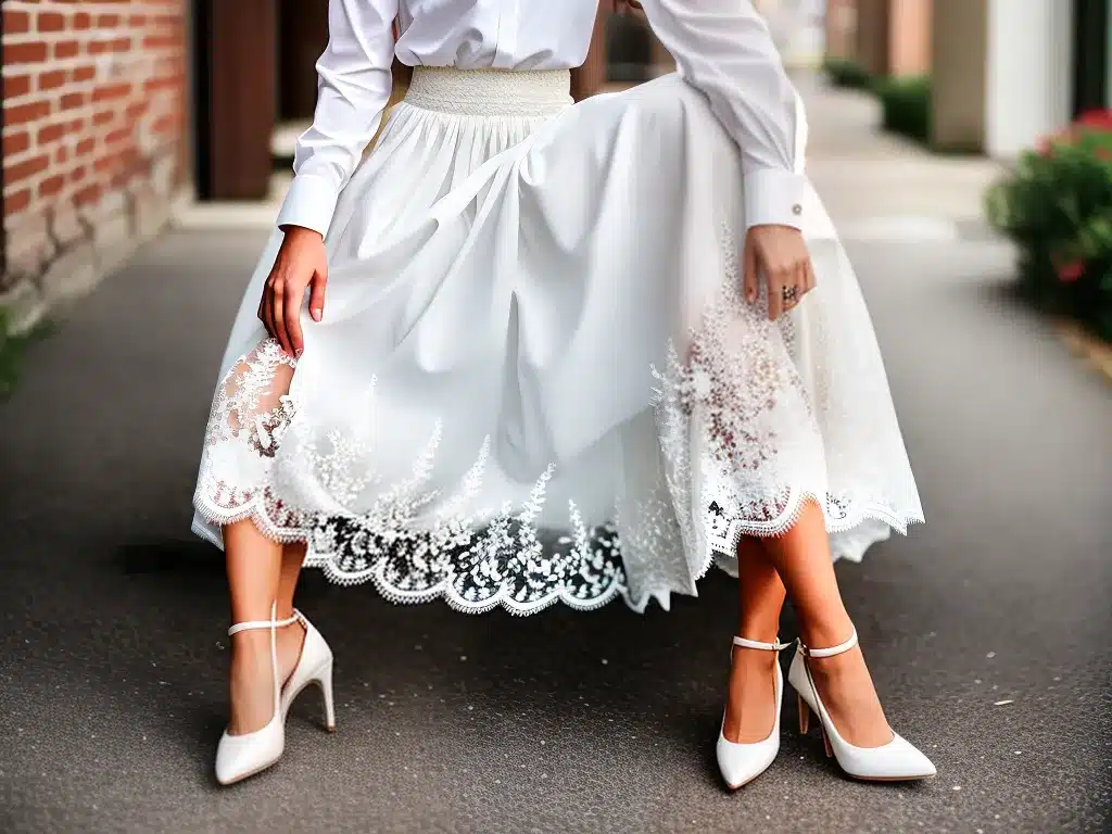 Imagens moda saias renda carrickmacross 4