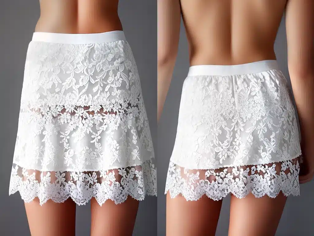 Imagens moda saias renda filet 3