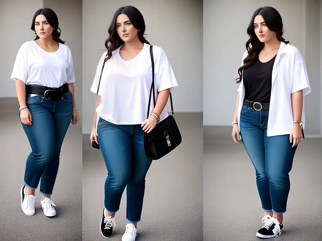 Imagens montando look plus size com pecas basicas 2 Imagens montando look plus size com pecas basicas 2