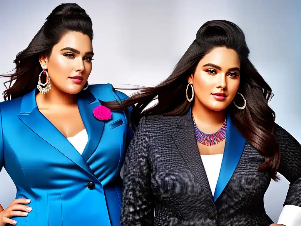 Imagens plus size alfaiataria combinacao 2
