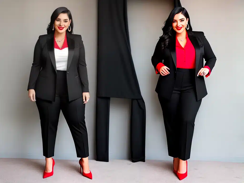 Imagens plus size alfaiataria combinacao 3