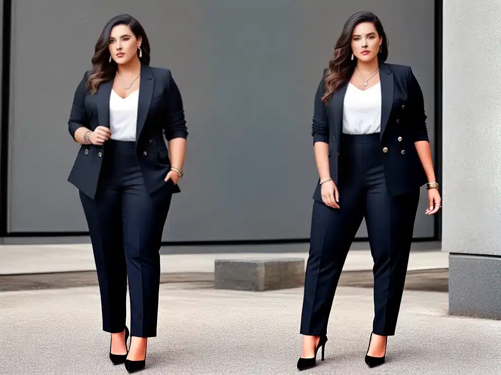 Imagens plus size alfaiataria combinacao 4