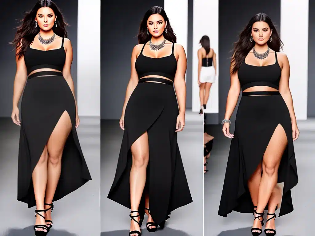 Imagens roupas plus size cortes assimetricos 2