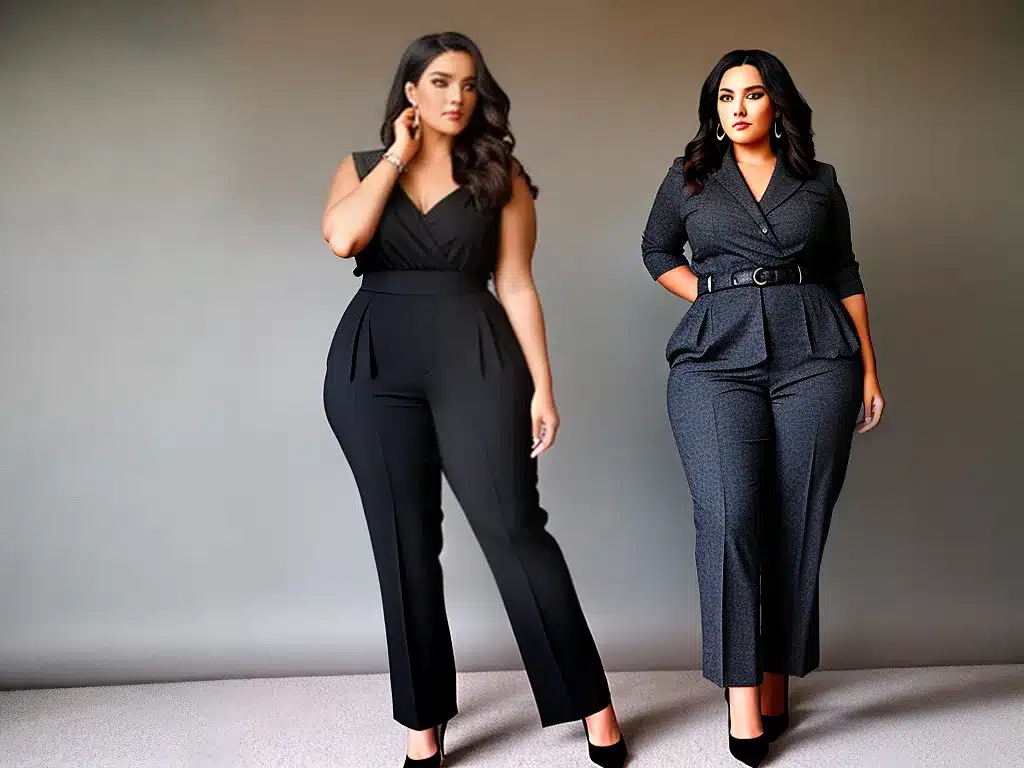 Imagens usando calcas de cintura alta no corpo plus size 4